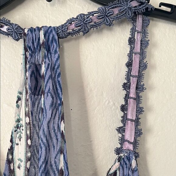 Like New! Free People Elegant Black and Purple Cami Top in Size L - Picture 7 of 11